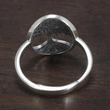 Real 925 Sterling Silver Tree of Life Ladies Ring Hollow Design Viking Jewelry Resizable US Size 5-10 - GQTORCH Jewelry