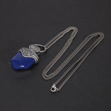The Vampire Originals Diaries Mikaelson Pendant Necklace 925 Sterling Silver with Natural Lapis Freya's Talisman Inspired Charm - GQTORCH Jewelry