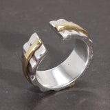 S925 Sterling Silver Thai Silver Ring Vintage Men's and Women's Wide Cross Ring Opening Adjustable Jewelry - GQTORCH Jewelry