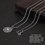 Real S925 Sterling Silver Vintage Personalized Sun, Moon, Stars, Couple Necklace Pendant Jewelry - GQTORCH Jewelry