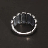 S925 Sterling Silver Geometric Chunky Rins for Women Men Pumpkin Shaped Unique Design Quirky Halloween Jewelry Gift - GQTORCH Jewelry