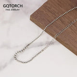 S925 Sterling Silver Lady Bead Necklace Adjustable Simple Fashion Elegant Jewelry - GQTORCH Jewelry