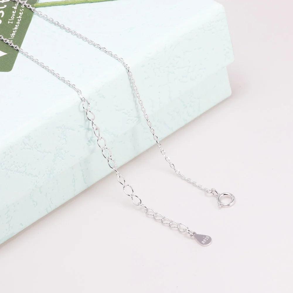 S925 Sterling Silver Necklace for Women Simple Fashion Snake Chain Elegant Female Jewelry - GQTORCH Jewelry