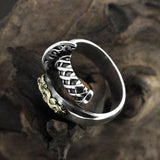 Real Pure 925 Sterling Silver Katana Finger Ring Biker Animal Jewelry Flying Dragon Rings For Men - GQTORCH Jewelry