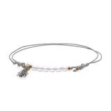 Women Elegant Bracelet Tassel Handmade Minimalist Hand String With Natural White Crystal Stone Beads 4mm Bracelets Adjustable - GQTORCH Jewelry