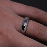 Real Pure 925 Sterling Silver Rings For Women And Men Simple Couple Ring Smooth Wedding Band For Lovers Free Name Engraved - GQTORCH Jewelry