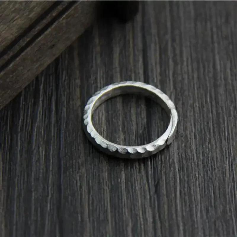 Original design handcrafted ring female simplicity 925 sterling silver opening adjustable ring - GQTORCH Jewelry
