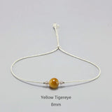 Handmade Moonstone Bracelet Thin Rope With Natural Crystal 925 Sterling Silver Beads Personalized Bracelets For Women - GQTORCH Jewelry