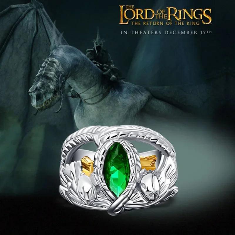 Real 925 Sterling Silver Aragorn Rings of Barahir LOTR Wedding Ring For Men Movie Fan Jewelry - GQTORCH Jewelry
