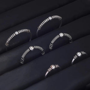 18mm 24mm 30mm 925 Sterling Silver Round Circle Earrings Vintage Punk Women Men Hoop Earrings With Silver Bead Handmade Jewelry - GQTORCH Jewelry