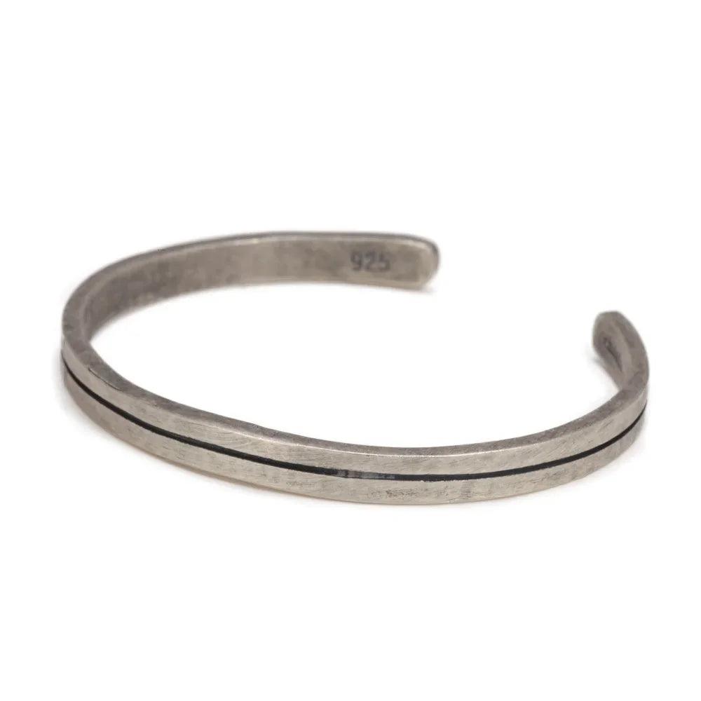 Viking Armband 925 Sterling Silver Men's Women's Vintage Handmade Bracelet Simple Classic Fine Jewelry Open Cuff Bangle - GQTORCH Jewelry