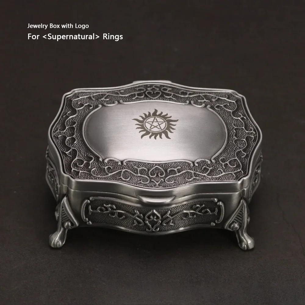 Vintage Alloy Jewelry Box Casket and Heart Shaped 9*7*4.5cm 6*6*3cm For Rings Pendants Necklace Gift Boxes - GQTORCH Jewelry