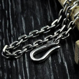 Thin Silver Bracelet Mens Womens Vintage Punk Link Chain 925 Sterling Silver Bracelets Simple Design With Hooks Bileklik - GQTORCH Jewelry