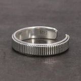 Original Design Ring Women's Simple 925 Sterling Silver Adjustable End Ring Retro Jewelry - GQTORCH Jewelry