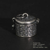 Real 925 Sterling Silver Vintage Jewelry Braid Rattan Pendant Necklace Openable Men Women Prayer Gawu Box Buddha Jewelry - GQTORCH Jewelry