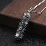 Sterling Silver 925 Dragon Pendant for Men Openable Pendant Fine Jewelry Retro Punk Style - GQTORCH Jewelry