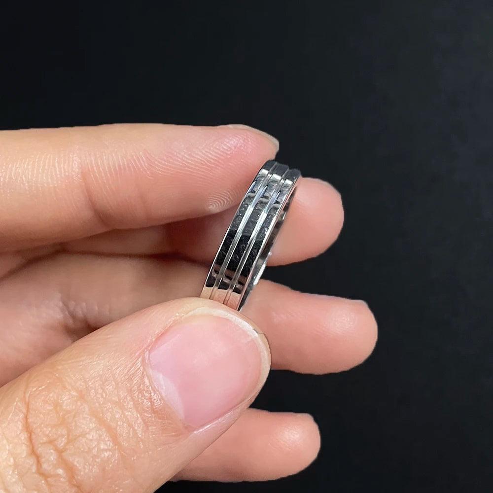 Real 925 Sterling Silver Smooth Glossy Lover Couple Rings for Men and Women Simple Circle Wedding Band Minimalist Jewelry - GQTORCH Jewelry