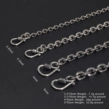 Real Pure 925 Sterling Silver Necklaces For Men And Women Vintage Viking Link Chain Punk Jewellery
