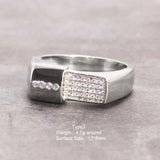 Sterling Silver Engagement Rings Micro Pave Cz Hip Hop Pinky Designer Wedding Rings Fine Jewellery - GQTORCH Jewelry