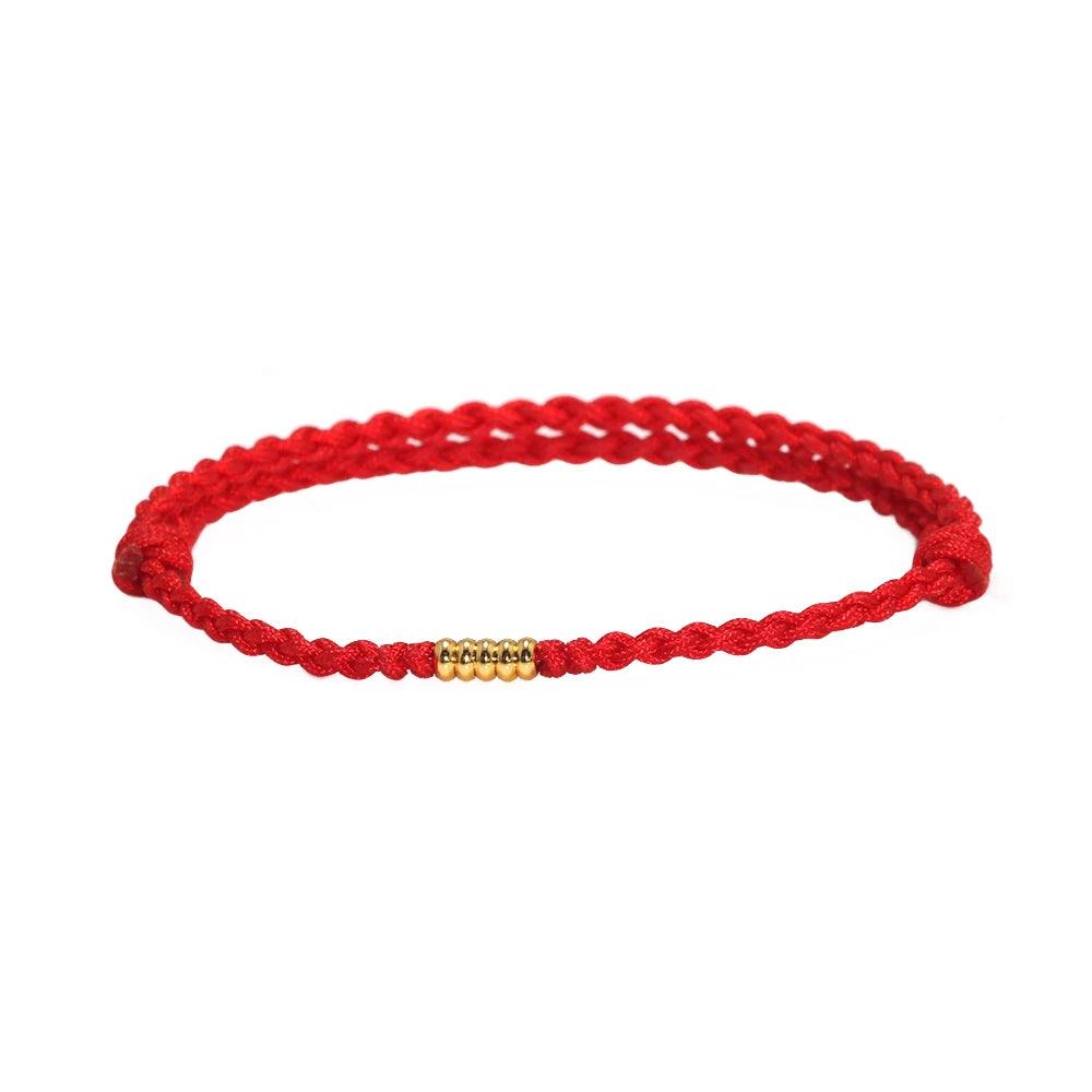 Red Black Rope Bracelet Lucky Bracelet Women's and Men's Rope Cord Handmade Friendship Simple Jewelry - GQTORCH Jewelry