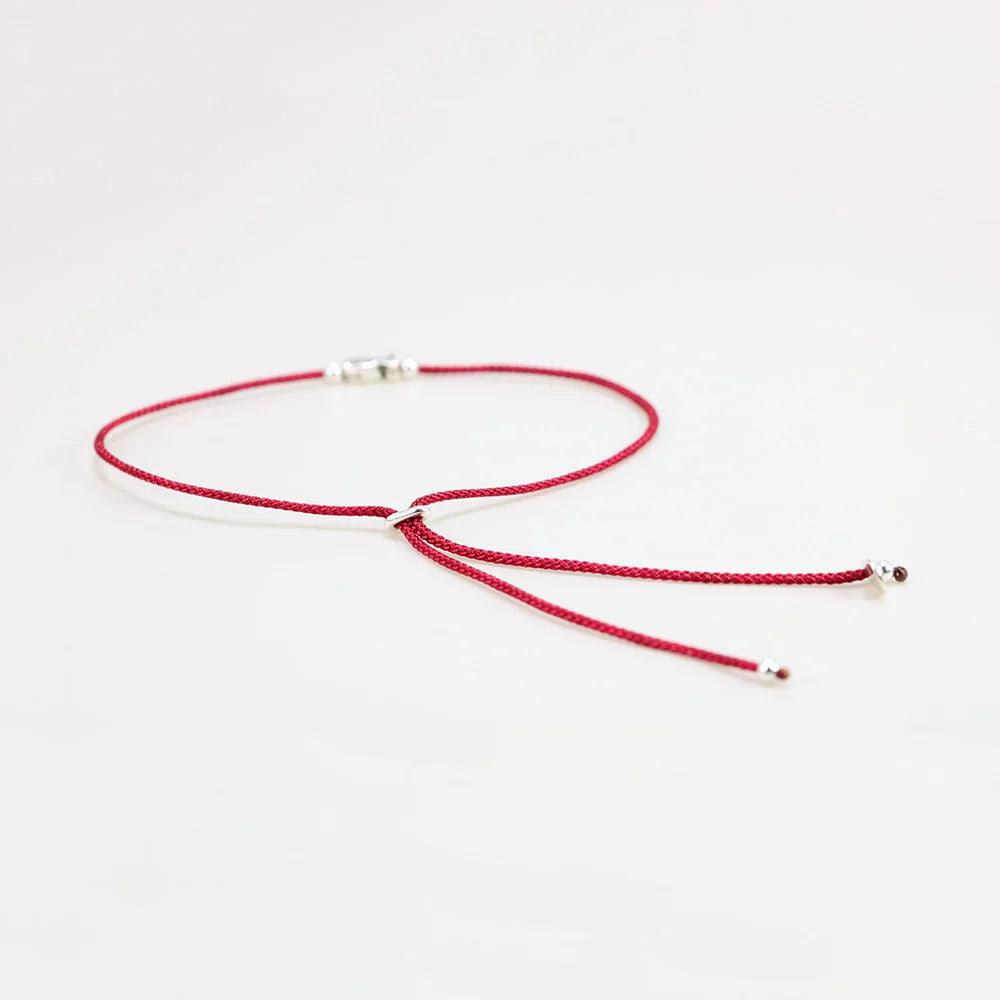Lucky Red Rope Bracelets 925 Sterling Silver Fish Adjustable Simple Charm Bracelets for Women - GQTORCH Jewelry