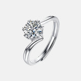 Modern Style 925 Sterling Silver Fashion Jewelry Ring Six Claws Charming Snowflake With Moissanite Stone Engagement Rings Women