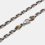 Solid 925 Sterling Silver 7mm Necklace Coffee Bean Chain for Men Retro Antique Punk Style Fine Jewelry