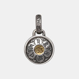 Real 925 Sterling Silver Six True Words Mantra Pendant Necklace Om Mani Padme Hum Rotatable Lucky Retro Religious Jewelry