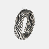 S925 Sterling Silver 2 and 4 Lines Braided Rings Handmade Viking Bands Adjustable Size 5-10 Handcrafted Jewelry