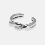 Guaranteed 100% 925 sterling silver ring for men and women with twist shape engagement adjustable jewelry