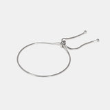 Simple Design Authentic 925 Sterling Silver Snake Bone Bracelet Women's Adjustable Pull Type Chain Minimalist Jewelry