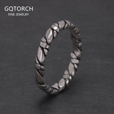 Real 925 Sterling Silver Viking Braided Rope Ring for Men Vintage Oxidized Twisted Adjustable Open Band Jewelry