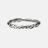 925 Sterling Silver Vintage Ring Men and Women Cool Opening Ring Simple Fashion Carved Couple Cloud Pattern Jewelry