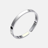 999 Sterling Silver Cuff Bracelet  for Men and Women Simple Glossy Opening Couple Bracelet Silver Jewelry Can Be Engraved