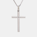 Real Solid 925 Sterling Silver Cross Pendant For Men And Women Smooth High Polishing Simple Design Jesus Christ Jewelry