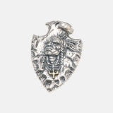 S925 Pure Silver Vintage Indian Eagle Shield Tribal Legend Old Chief Men Pendant Domineering Personality