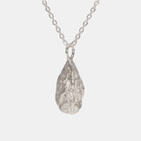 Real 925 Sterling Silver Meteorite Shape Pendant Necklace Original Stone Surface Exquisite Fine Jewelry