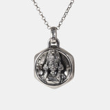 S925 Silver Zashi Lhamo Openable Pendant the God of Fortune Retro Tibetan Mantra Six Words Buddhist Jewelry