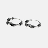 925 Sterling Silver Hoop Earrings for Women  Round Circle Retro Vintage Antique Style Women's Jewelry