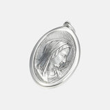 925 Sterling Silver Vintage Men and Women Pendant Necklace Fashion Virgin Mary Couple Pendant Religious Christian Faith Jewelry