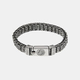 Real 925 Sterling Silver Tumbler Bracelet Men Six-Character Vintage Punk Hand-woven Rotatable Prayer Wheel Mantra Link Chain