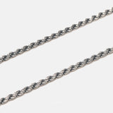 S925 Sterling Silver Twisted Necklace Chain for Men and Women Long Sweater Retro Antique Unisex Chain Original Design