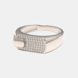 Sterling Silver Mens Jewelry Micro Pave Cubic Zirconia Hip Hop Pinky Mens Signet Ring Best Gift