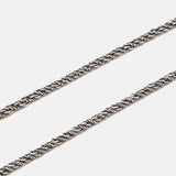 55cm S925 Silver Retro Craft Silver Jewelry Chain Men and Women Horsewhip Chain Clavicle Chain Necklace