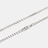 2mm Octagonal Snake Chain S925 Pure Silver Men's and Women's Sweater Necklace Bracelet Electroplated Platinum Minimalist Jewelry