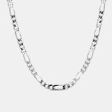 Real 925 Sterling Silver Italian 5mm Diamond-Cut Figaro Chain Bracelet Necklace For Women Men Classic Handmade Jewelry