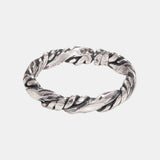 925 Sterling Silver Viking Braided Twisted Rope Ring For Man Women Vintage Silver Adjustable Fine Jewelry