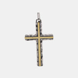 925 Silver Jewelry Certified Original Jesus Cross Pendant Necklace with Gold Carved Forever Eternity Reignitions Amulet Jewelry