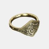 Game Dark Souls Series Ring of Favor Real 925 Sterling Silver with Retro Gold Plated for Men Women Fans Cosplay Jewelry