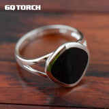 925 Sterling Silver Rings For Women Smooth Simple Rhombic Shape Mirror High Polishing Fine Jewelry